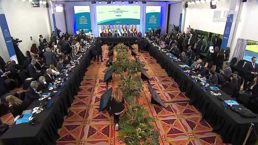 南方共同市场(南共市)第六十二次首脑会议现场。（图：视频截图）