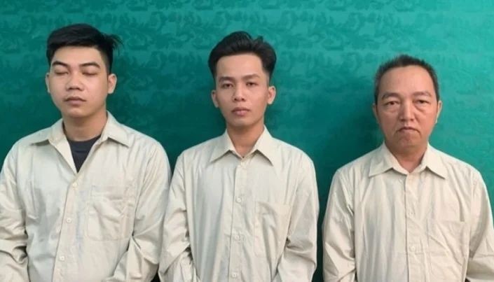 左起依次为欧万幸、阮春强及黄日科。（图：警方提供）