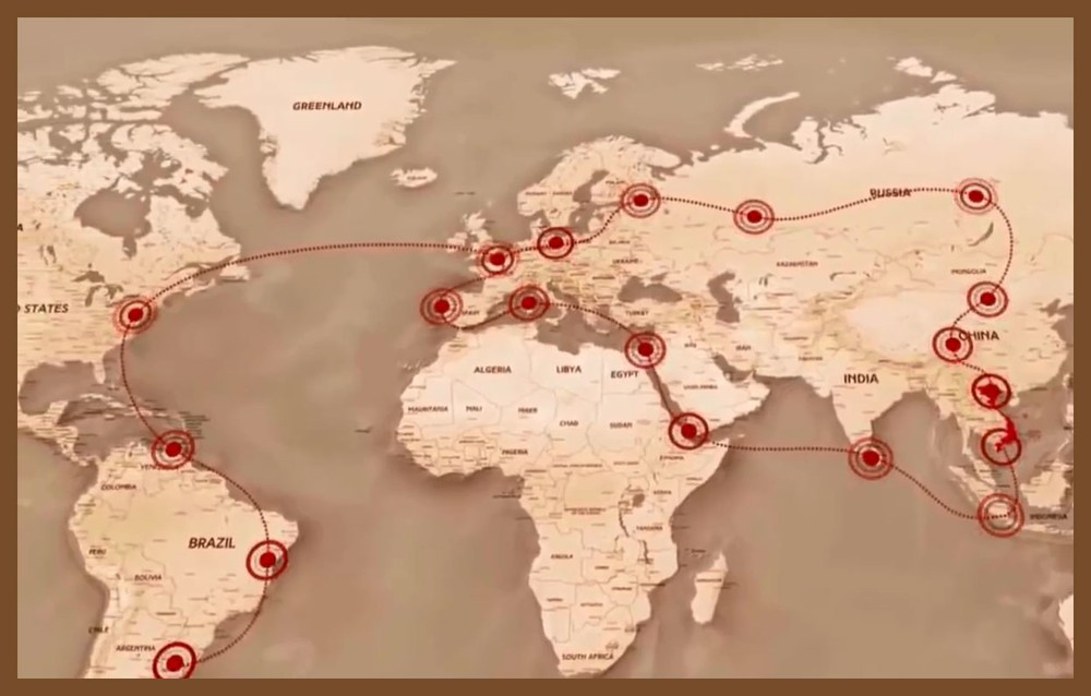 胡志明的足迹已遍布从亚洲、非洲到美洲等不同大陆的许多地方。（图：互联网）