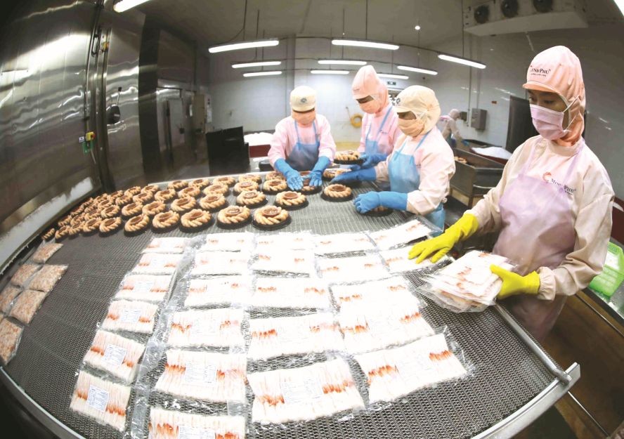 水产出口生产线。