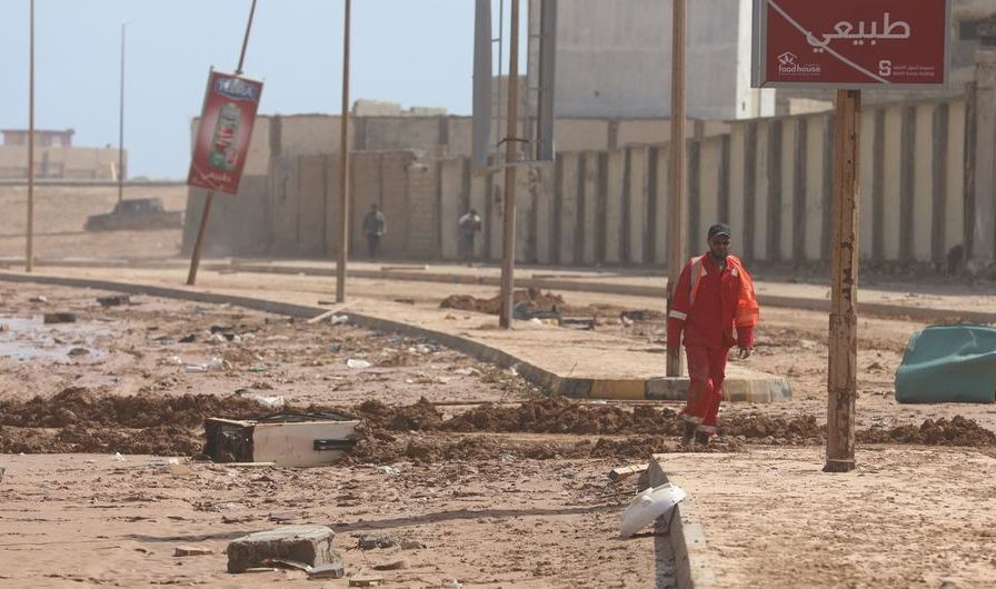 洪水摧毁了利比亚北部沿海城市德尔纳。（图：联合国）