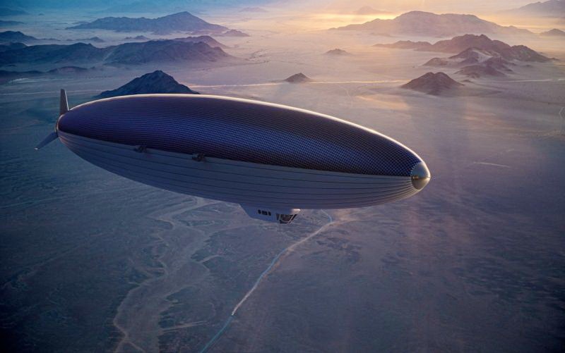 零碳排放、无噪音太阳能飞艇将长达20天不间断绕地球飞行