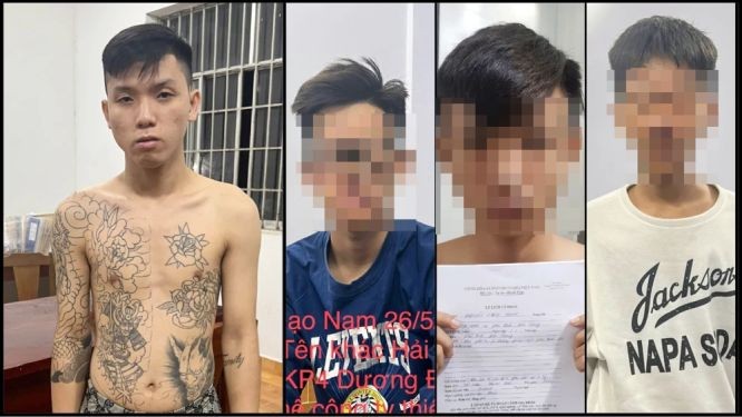 被抓获的抢劫团伙。（图：警方提供）