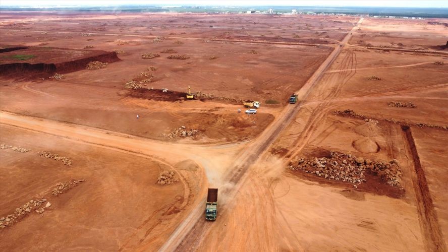 隆城机场项目一期工程建设用地一隅。（图：中英）