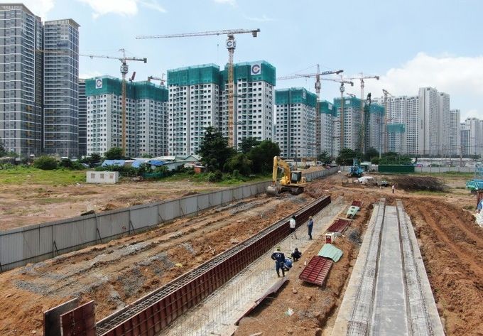 在守德市隆平坊的环市三路项目。