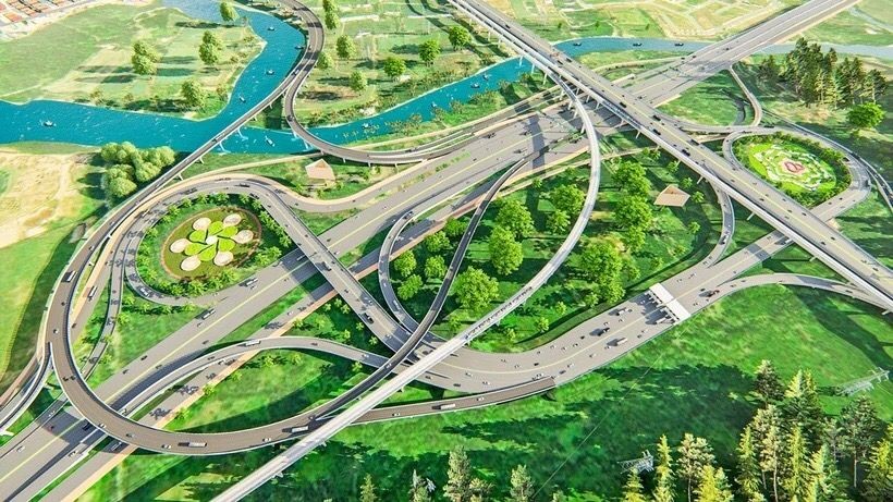 环市三路经过本市路段配景图。此项目是本市在2023-2024年集中开展的大型交通项目。