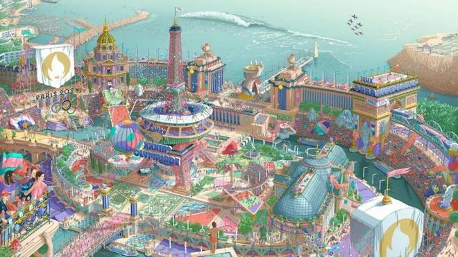 法国官宣的巴黎奥运会宣传海报。（图：互联网）