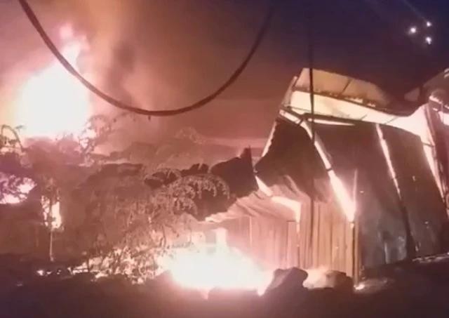 火警现场。（图：视频截图）