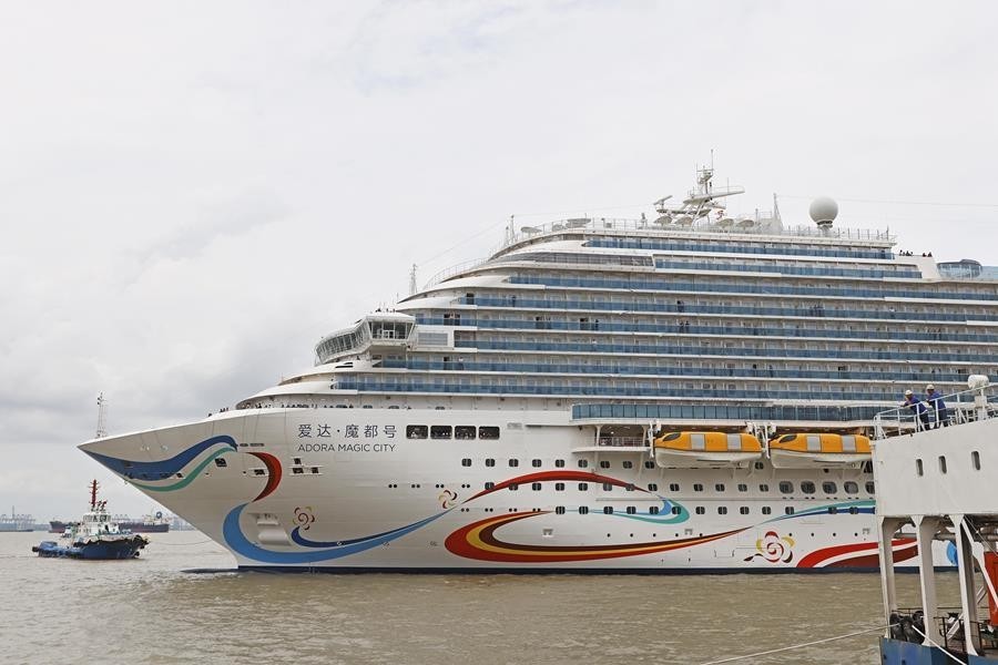 中国首制大型邮轮“爱达‧魔都号”。（图：互联网）