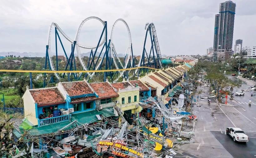 今年3号 (摩羯) 台风给北方各省市造成严重破坏。（图：互联网）