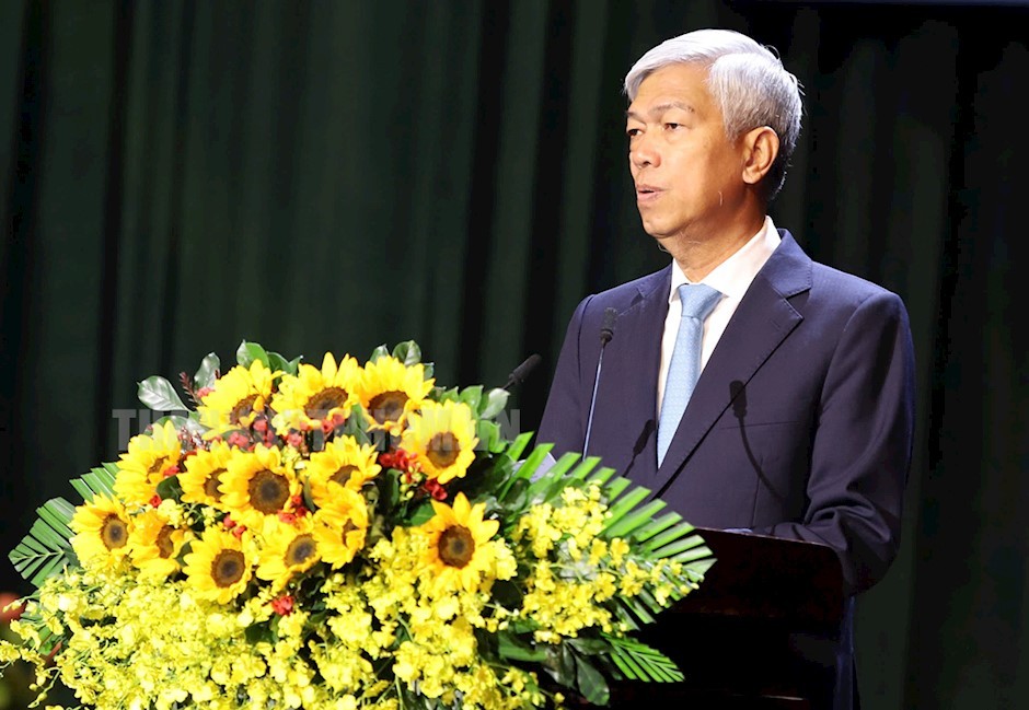 市人委会副主席武文欢在会上致祝贺词。（图：市党部新闻网）