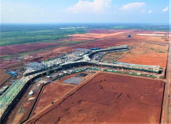 建设中的隆城机场。（图：明英）