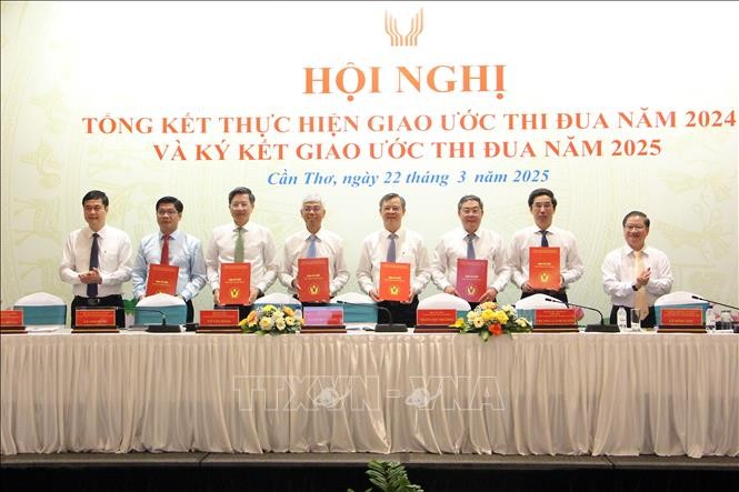 竞赛协议签署仪式。（图：越通社）