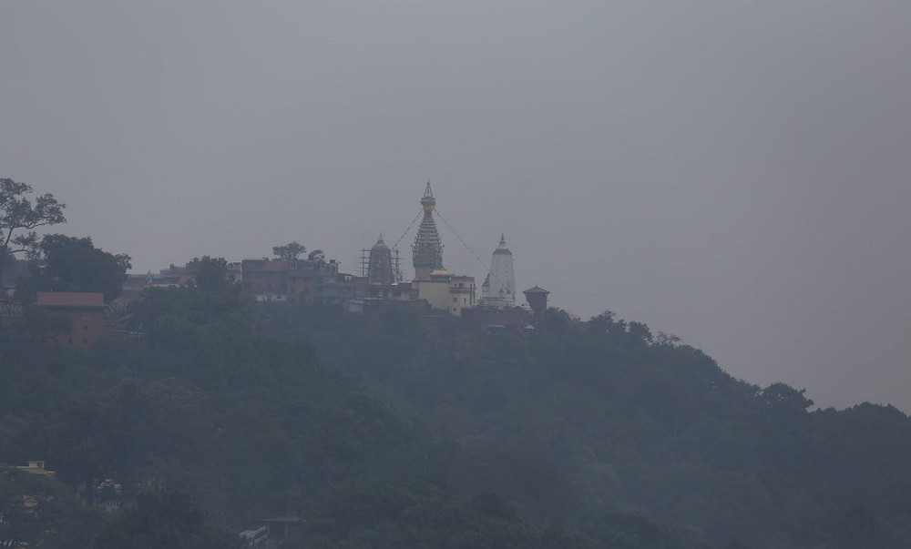 冬季过后，加德满都空气污染严重。（图：互联网）