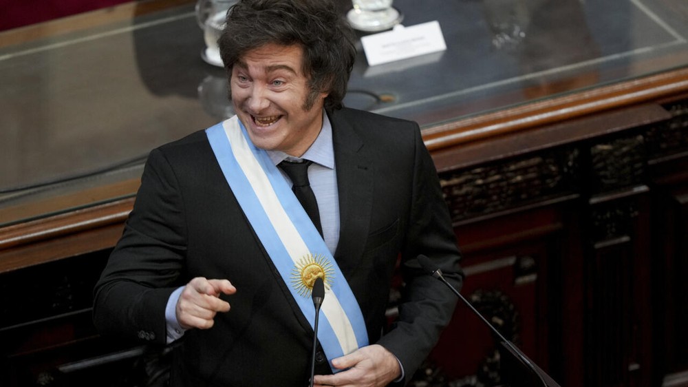 阿根廷总统哈维尔·米莱于2025年3月1日在布宜诺斯艾利斯。（图：AP）