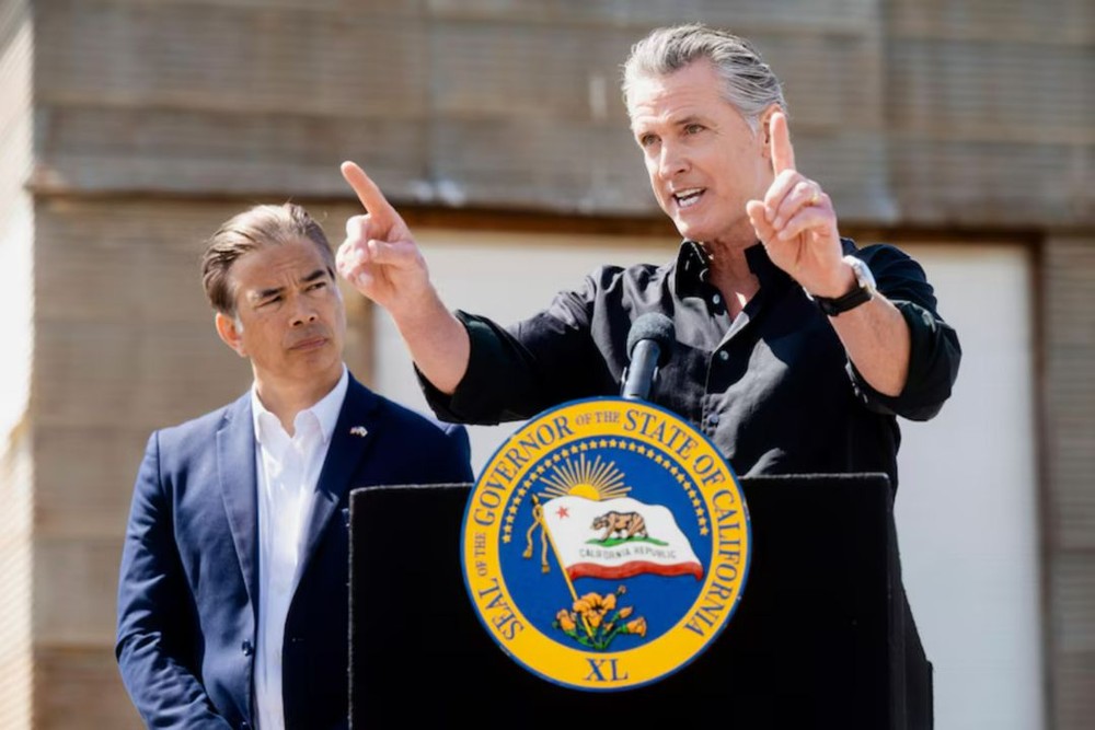 美加利福尼亚州州长纽森宣布起诉特朗普政府。（图：互联网）