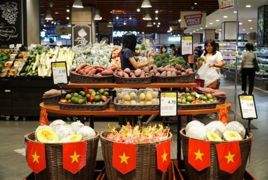 在马来西亚永旺超市的越南商品。