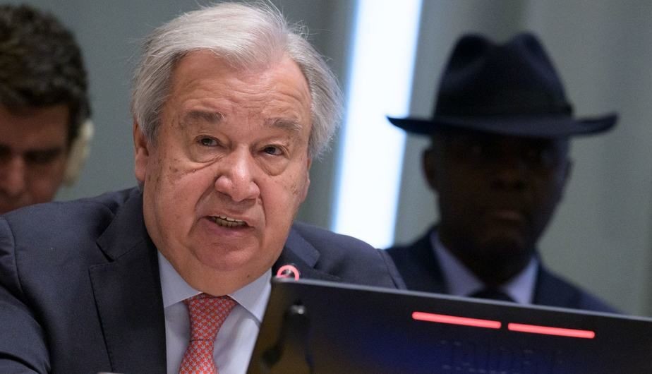 联合国秘书长古特雷斯向联合国大会介绍“联合国80周年倡议”。（图：联合国）