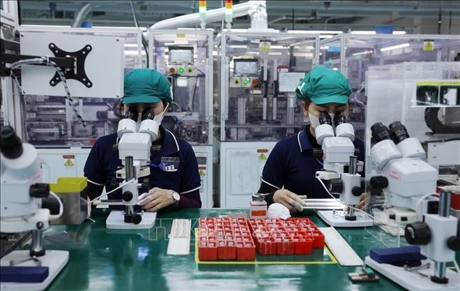 日本住友株式会社在广义省靖丰工业区的电子元件生产厂。（图：越通社）