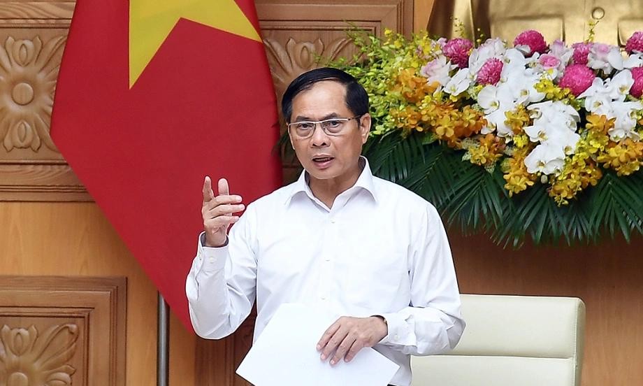 政府副总理裴青山在会议上发表讲话。（图：VGP）