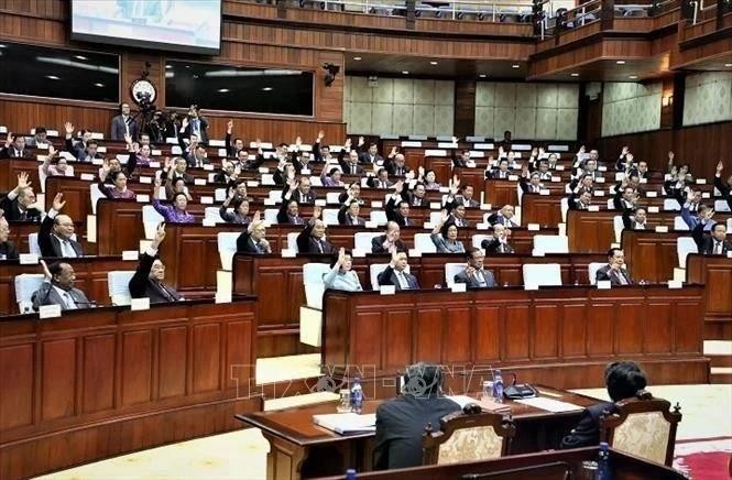 柬埔寨首次召开两院联席会议。（图：越通社）