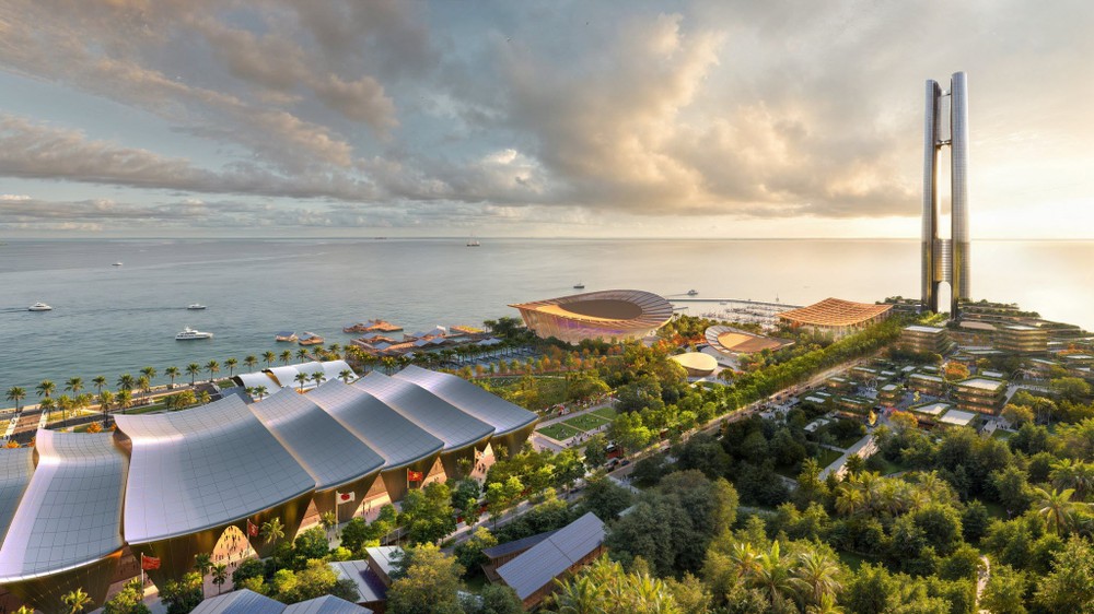 2027 年 APEC 会议的多功能综合体透视图。（图：越通社）