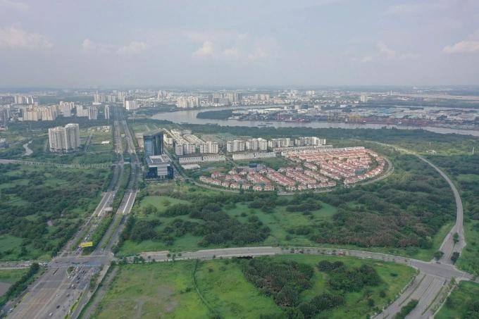 图为胡志明市守添都市区房地产一隅。（图：琼陈）