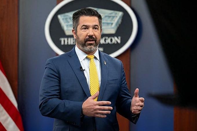 美国国防部发言人肖恩‧帕内尔。（图：美国防部网站）