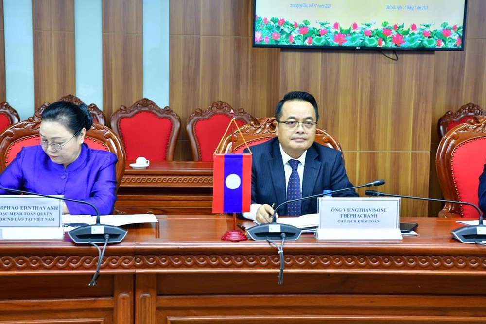 老挝国家审计署审计长万塔维松‧特帕占。（图：春红）