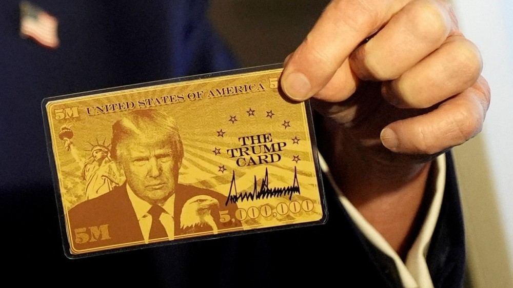 早在今年2月，特朗普就宣布将推出定价500万美元的移民“金卡”。（图：AP）