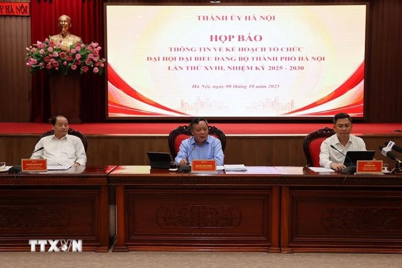 新闻发布会场景。（图：越通社)