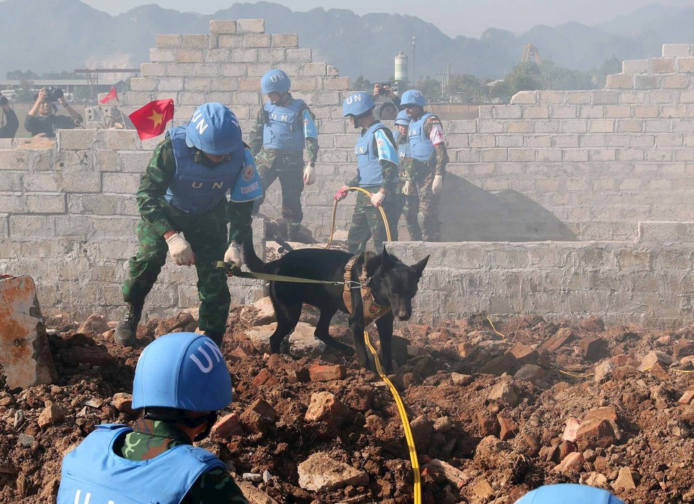 越南—印度于2025年11月27日上午联合国维和双边演习VINBAX 2025 图自越通社