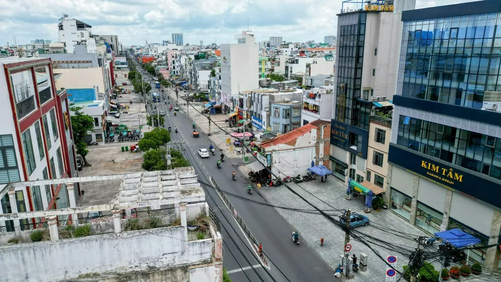 Đoạn đường Trường Chinh mặt bằng đã được bàn giao để thi công hạ tầng kỹ thuật