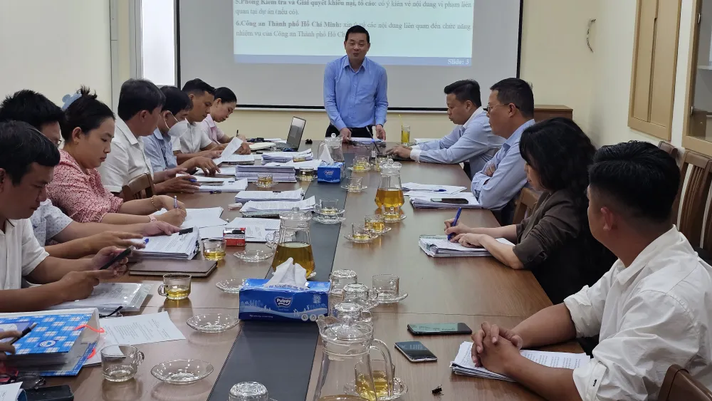 Giám đốc Sở NN-MT TPHCM Nguyễn Toàn Thắng phát biểu tại cuộc làm việc