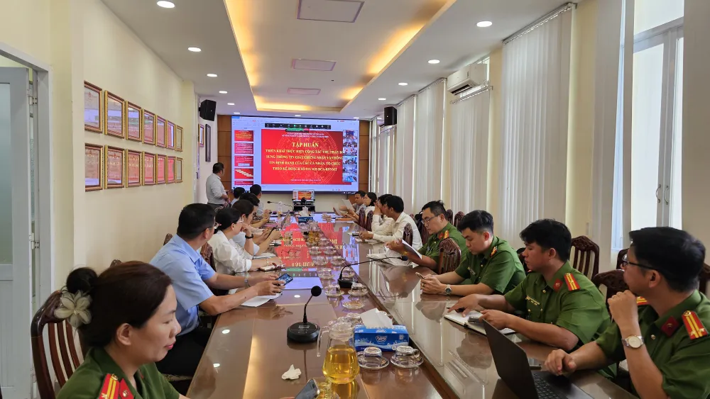 Điểm cầu họp tại Sở NN-MT TPHCM.