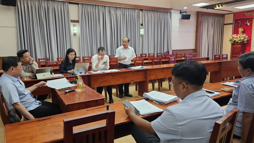 Đại diện CTCP địa ốc Phú Long phát biểu tại buổi làm việc.