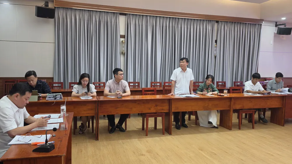 Đại diện Cty Phú Mỹ Hưng phát biểu tại cuộc họp