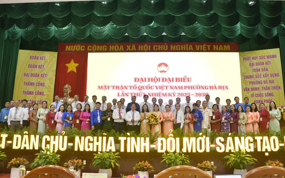 Ủy ban MTTQ Việt Nam phường Bà Rịa khóa I, nhiệm kỳ 2025-2030 ra mắt đại hội