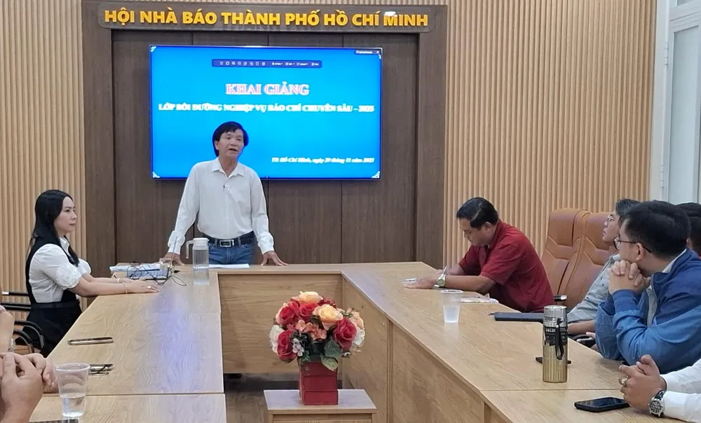 Nhà báo Xuân Thái, Hội Nhà báo TPHCM phát biểu khai mạc lớp bồi dưỡng