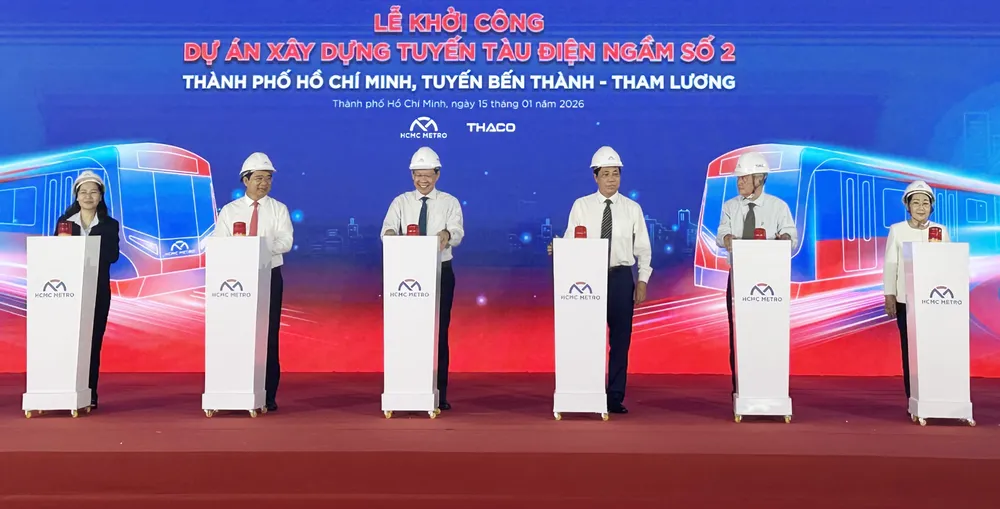 Lễ khởi công dự án Metro số 2 (Bến Thành - Tham Lương). Ảnh: THANH HIỀN