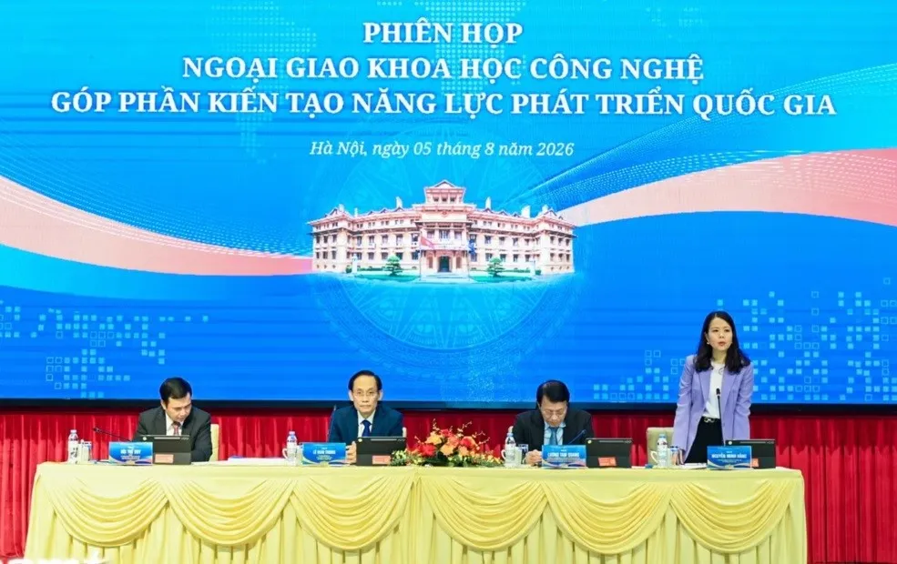 Thứ trưởng Bộ Ngoại giao Nguyễn Minh Hằng phát biểu đề dẫn. Ảnh: Vietnam+