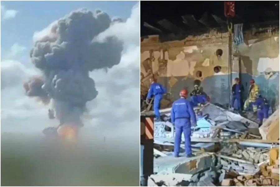 梁赞州希洛夫斯基区一家企业的生产车间15日发生火灾。