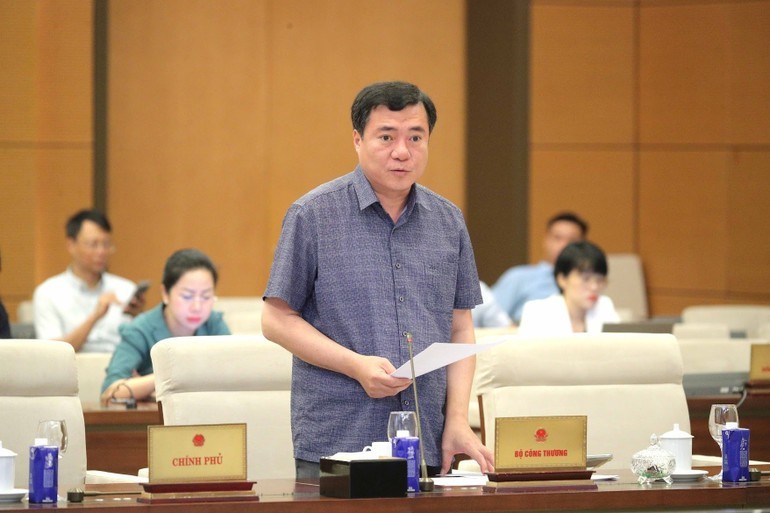 工商部副部长阮生日新发表讲话。