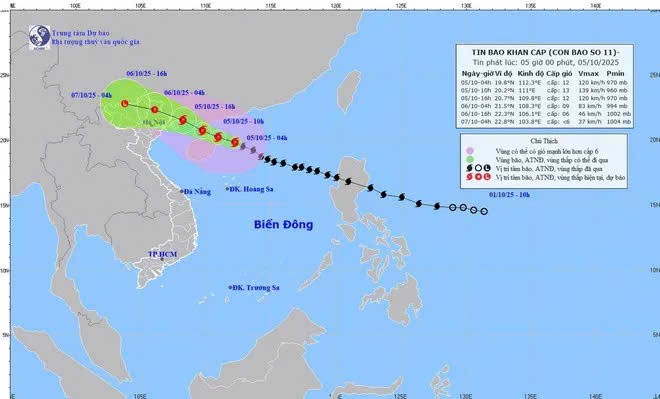 预报11号台风的行驶路径。
