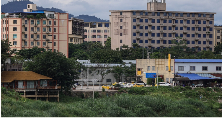 缅甸瑞科科镇的建筑物。