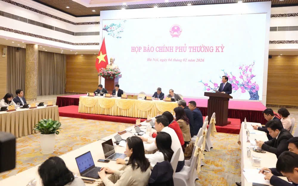 2026年1月份的政府例行会议现场。