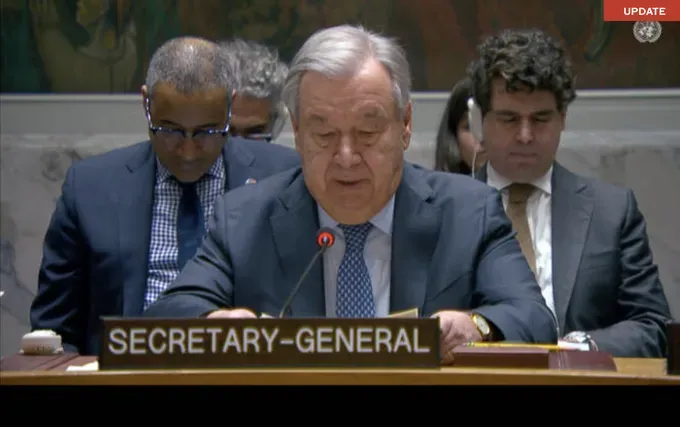 联合国秘书长古特雷斯谴责美以对伊朗实施军事打击。