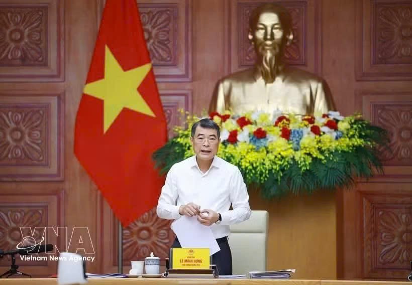 越南政府总理黎明兴在会上发表讲话。