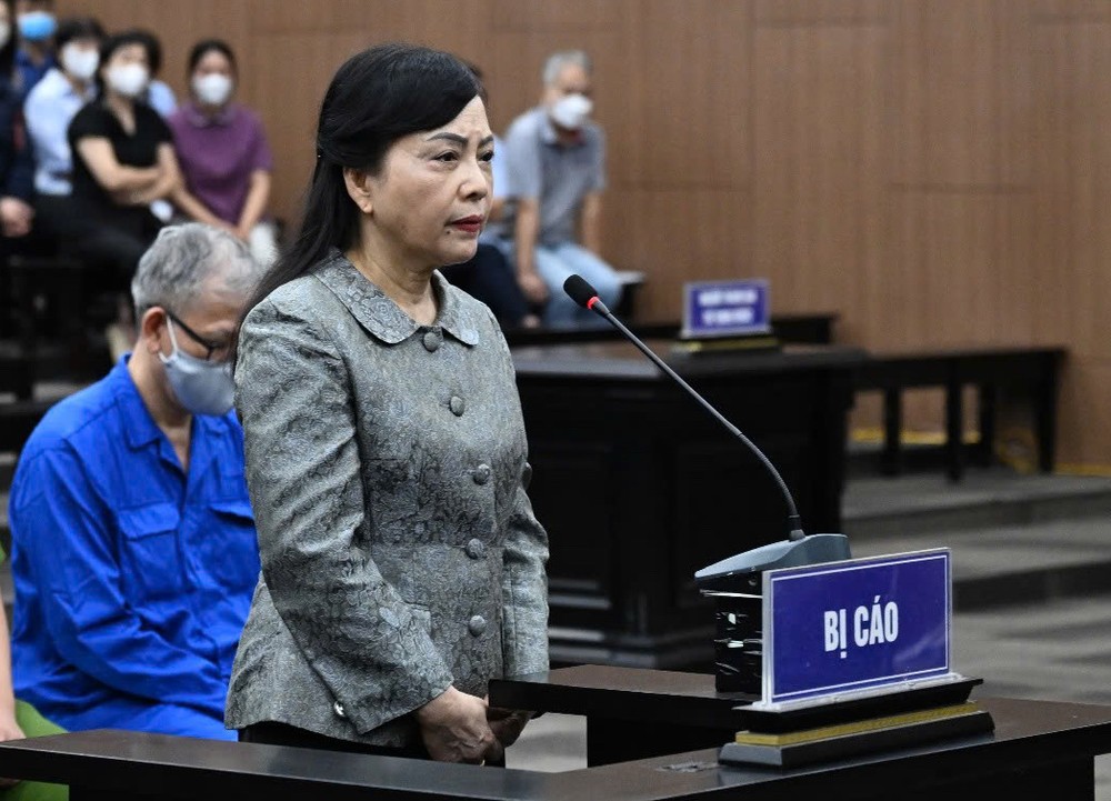 被告阮氏金进恳求法庭从宽处理。图: 嘉庆