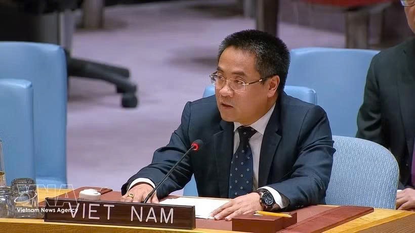 越南常驻联合国代表团副团长阮海刘公使。